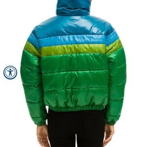Aviator Nation Color Block Luxe Apres Puffer Jacket